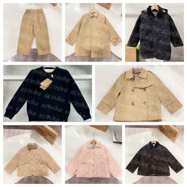 Luxury High Quality Baby Kids Designer Cotton Jacket Coats Pants Warm Windproof Jacket Girls Boys Children&#039;s clothing Size 100cm-160cm
