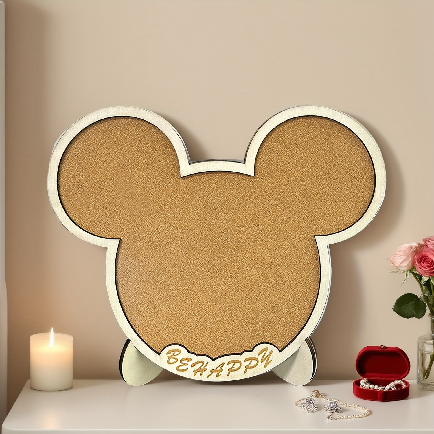 TEMU 1 Mouse-shaped Cork Message Board, Suitable For Holiday Gifting, Board, Desktop Storage, And Wedding Favors., Office Organization, Home Decor,