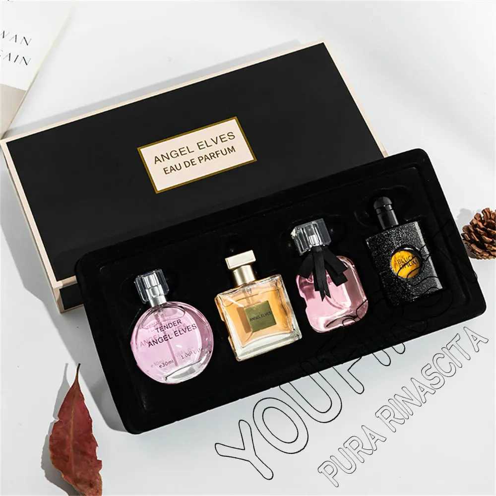 High Quality Women 120ml Perfumes Feminino Gift Box 4Pcs Set Perfume Femme Lasting Fragrance Floral Fruity Scent Spray W250513