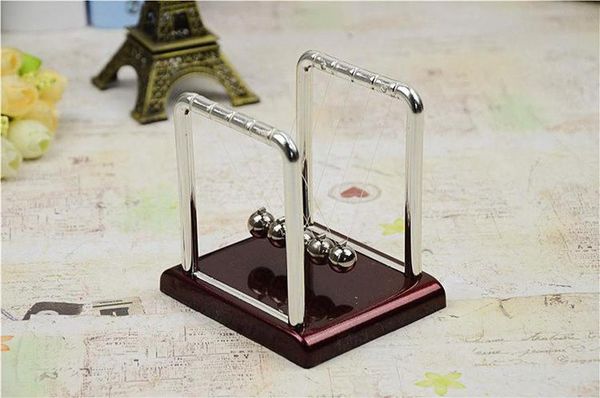WholesaleNew Design Early Fun Development Educational Desk Toy Gift Newtons Cradle Steel Balance Ball Physics Science Pendulum1