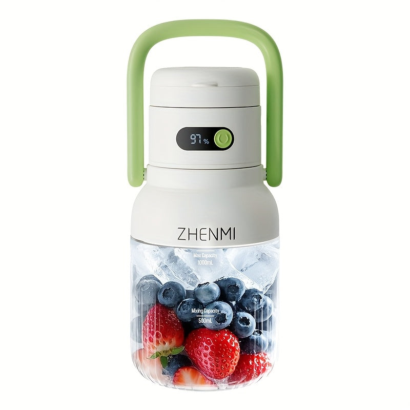 TEMU Portable Juicer, 33oz. Vessel, Usb-c Rechargeable, Easy To Clean, Suitable For Juicing Fruits And Vegetable, Special Valentine's Day Gift, Enjoy