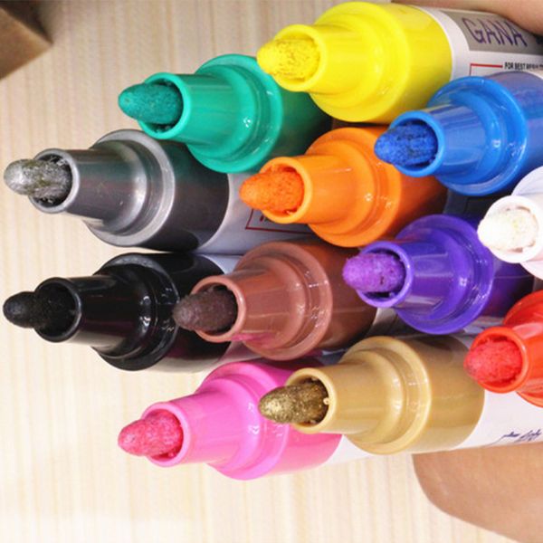1 Pc Waterproof Oil-based Marker Color Permanent Paint Marker DIY Album Graffiti Repair Paint Marker