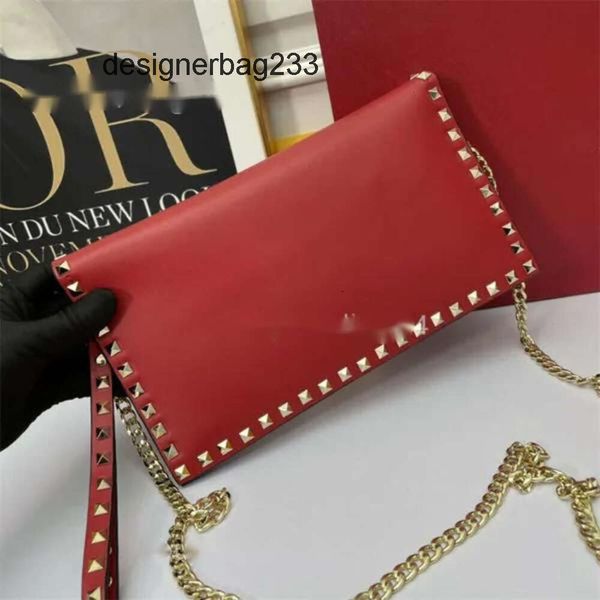 Rock Purse Bags Designer Bag Shoulder New Vo Rivet Stud Envelope Handbag 2024 Locoo Event Chain V Lady Female Handheld Fashion AGDY
