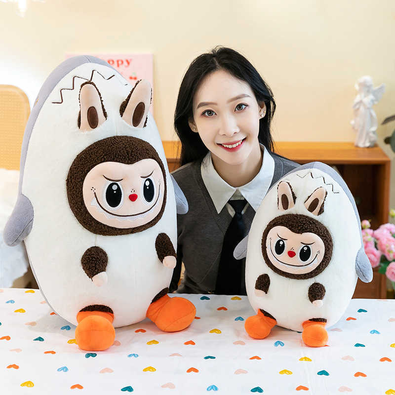 New Shark Labubu Plush Pillow Doll Bubble Plush Toy Claw Machine Doll L250704{category}