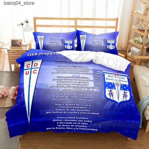 Bedding sets Unin Espaola Colo Universidad Catlica Football 2-3pcs Bedding Set Single Double Queen King Bed Linen Set L240910