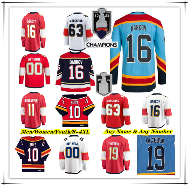 Matthew Tkachuk Aleksander Barkov Ice Hockey Jerseys Sam Bennett Brad Marchand Sergei Bobrovsky Eetu Luostarinen Carter Verhaeghe Pavel Bure Aaron E