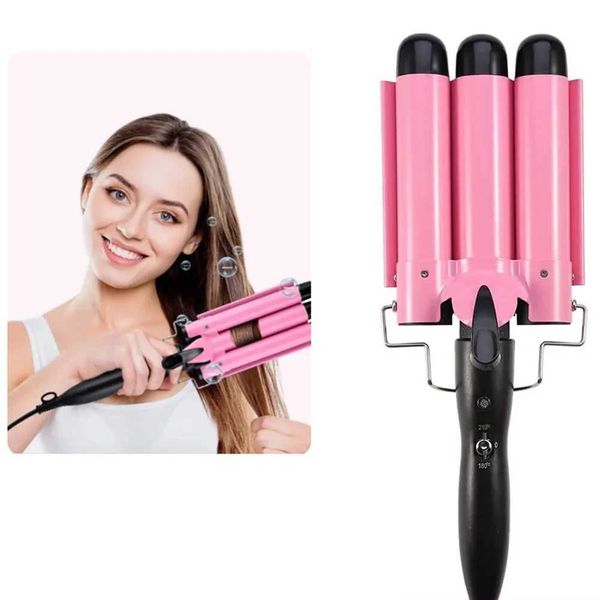 Hair Curlers Straighteners 20-32mm Curler Ceramic Iron Three Barrel Professional Suitable for All Types H241121