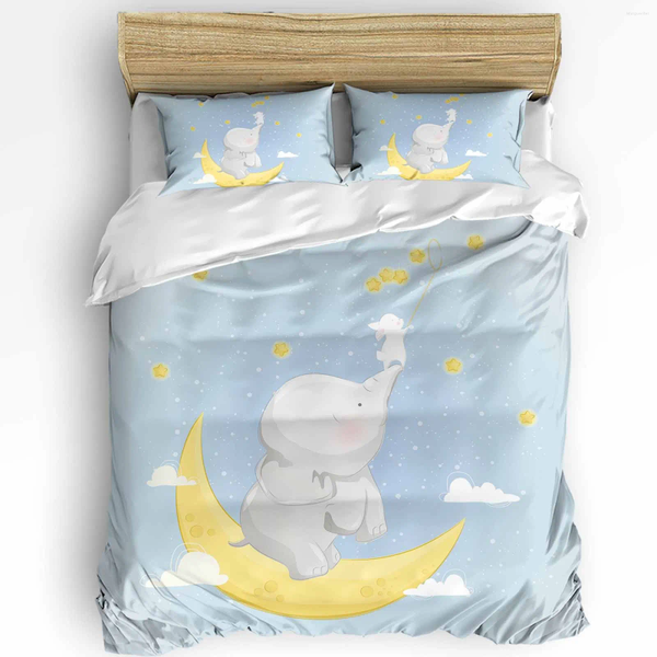 Bedding Sets Rabbit Elephant Stars Cartoon Duvet Cover With Pillow Case Custom Comforter 3pcs Set Quilt Double Bed Home Textile
