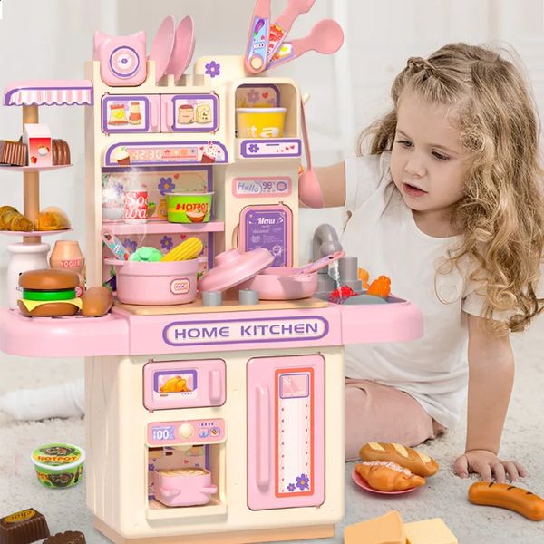 36cm Children Play Simulation House Kitchen Toy Set Puzzle Interaction Love Handson Training Baby Mini Girl Cooking Boy Gifts 250116