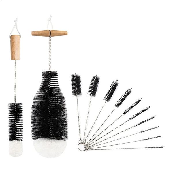 Bottle brush set for Sodastream cleaning brush 12 nylon tube brush straw brush bottle cleaning brush set 240822