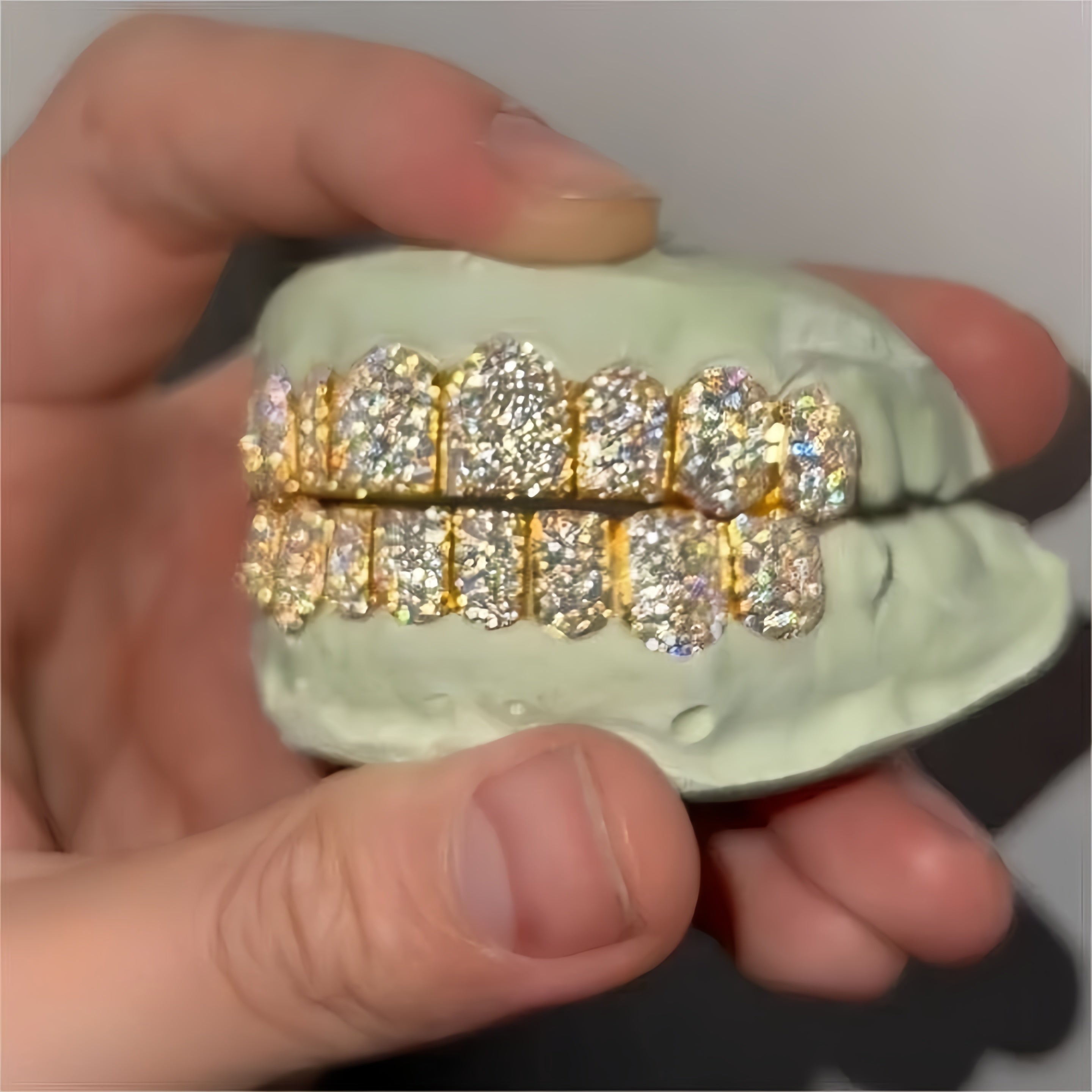 Moissanite Grillz diamond mens Cap custom Grills Gold Hiphop Jewelry 925 Sterling Silver Gold Plated Custom Diamond Grillz For Teeth Iced Out VVS