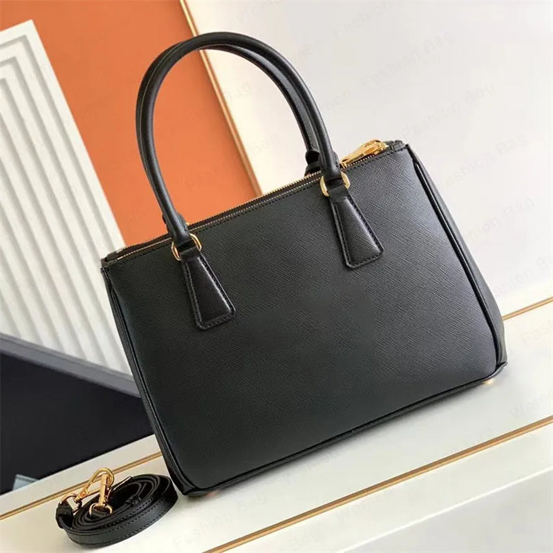 10A Mirror Quality Designer Saffiano Tote Handbag Women Shoulder Crossbody Bag Spriano Leahter Black Bags