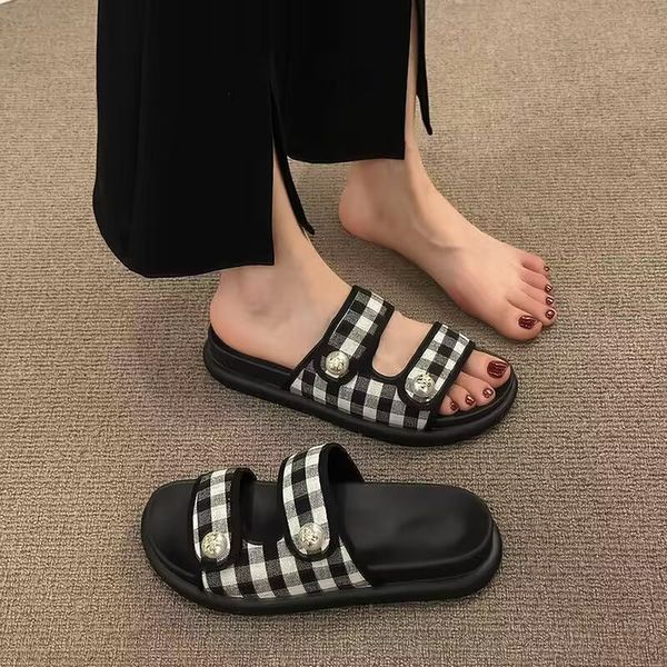 Platform Slippers Women Summer Comfortable Casual Non-Slip Fashion Beautiful Simple Outdoor Shopping Light Not Tired Feet