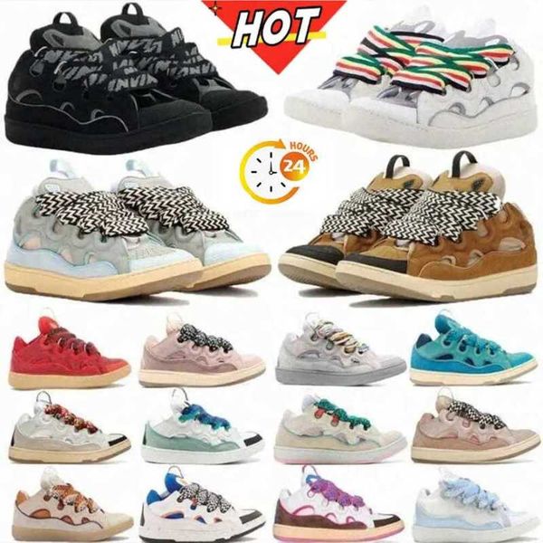 Luxo Casual Sapatos Curb Sêni de designer Sapatos de corrida de designer Extraordinária Casual Sneaker Calfskin Nappa Platform Mens Sports T