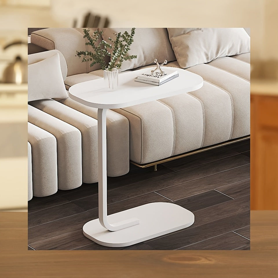 TEMU Elegant Side Table With A Wooden Tabletop And A Metal Frame - Suitable For Use Sofas, Benches Or As A Bedside Table, Can Be Used In Room