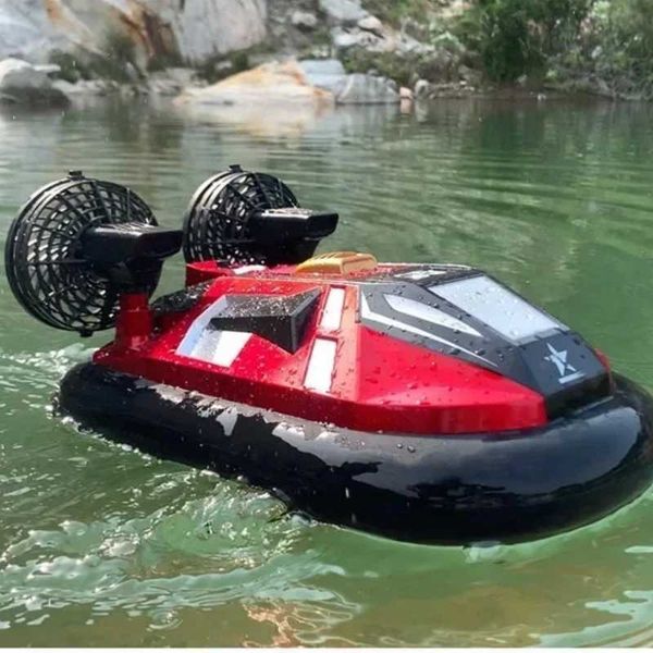 2.4G Amphibious Hovercraft 4-Way Simulation Speedboat RC Toy High-Speed Land Water Play Ideal for Kids Interactive Games GiftsY240810