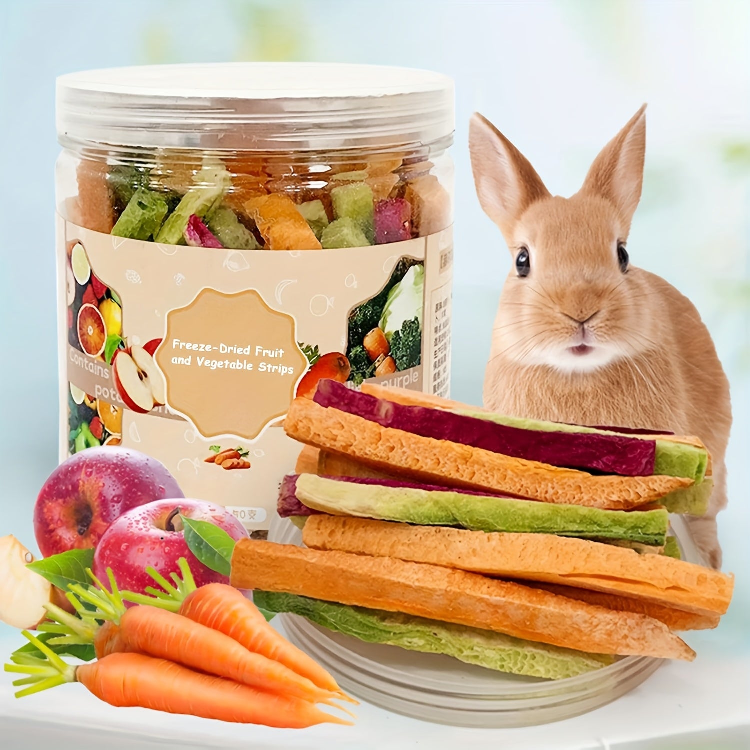 TEMU Freeze- And Fruits For Rabbits, Guinea Pigs, Hamsters, - Natural, Long-lasting, No Preservatives, Interactive Chewable Treats With Packaging -