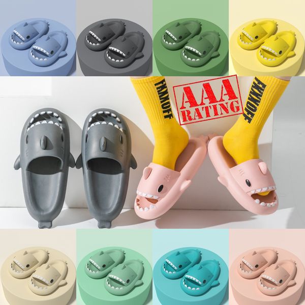 foam slides Shampoo feeling shark slippers for mens EVA light soled couple sandals funny cartoon indoor beach slippers shoes