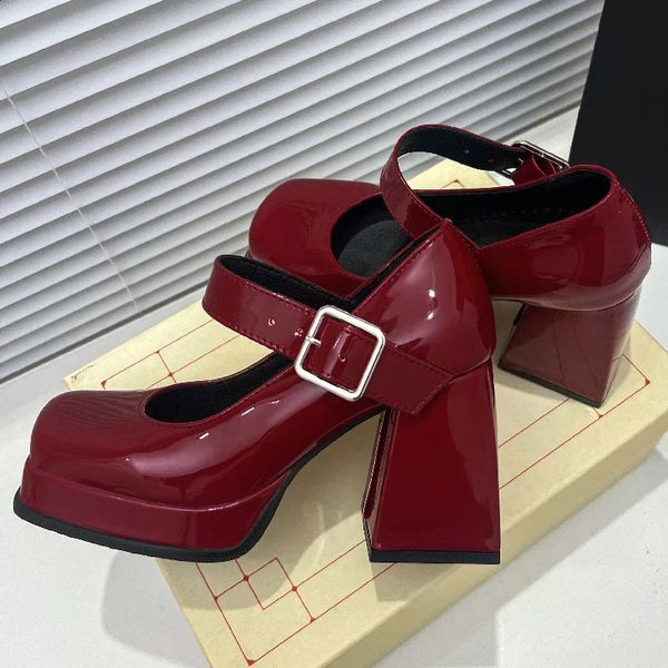 Womens High Heels Pump Mary Janes Shoe Platform Pink Black Red High Heels Work Party Dance Wedding Shoes Spring 241121