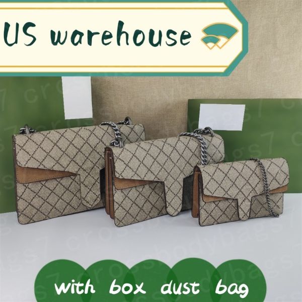 high quality Classic Luxury Chain designer bags crossbody purse designer women shoulder bag handbag Fashion Plaid Flower Brand Wallet Brown