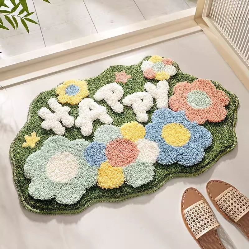 Floor Mats Bathroom Water-absorbent Foot Mats Household Toilet Door Bathroom Mats Carpet Bathroom Entry Entry Door
