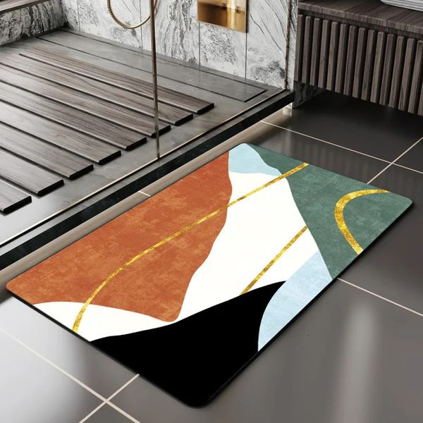 Entry Door Floor Mat Indoor Washroom Entrance Decorative Washable Carpet Non-slip Easy To Clean Rug Wrinkle-Resistant Doormat 250106