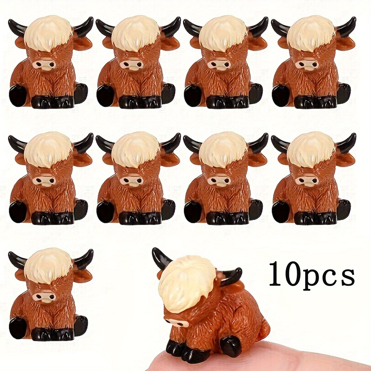 TEMU 10pcs Mini Statues- Resin Animal Sculptures For Decor, Diy Craft Projects& Garden Displays, Perfect As Home-office Desktop Accents Or Festive
