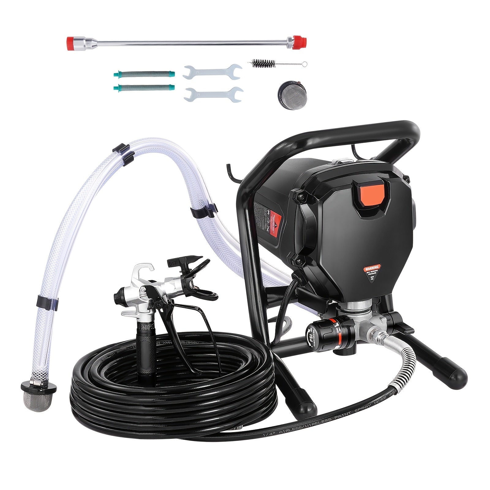 TEMU Happybuy Stand Airless Paint Sprayer, 3000psi 750w Electric Sprayer For Home Interior & Exterior, Furniture, Fences, Handheld Sprayer And