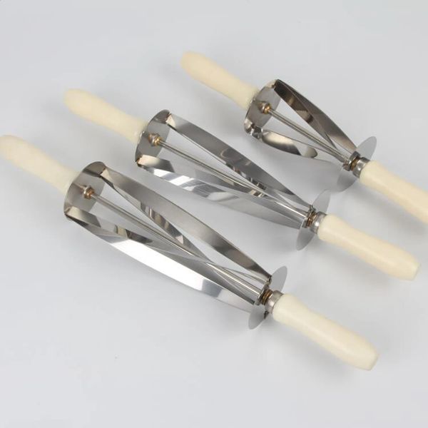 Croissant Cutter Croissant Roller Slices Kitchen Stainless Steel Household Evenly Shaped Bread Cutter Rolling Pastry Cutter 250113