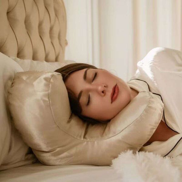 Face Pillow + Free White Satin Pillowcase Beauty Sleep, Anti Wrinkles-Aging, Back Sleep