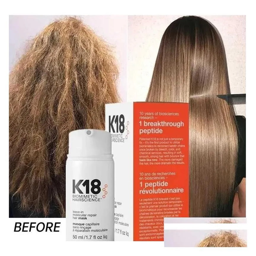 Shampoo&Conditioner 18 Hair Treatment Leave-in Molecular Repair Hair Mask Keratin Restore Soft Deep Clean Oil Control Permanent Care Drop Delive Otq
