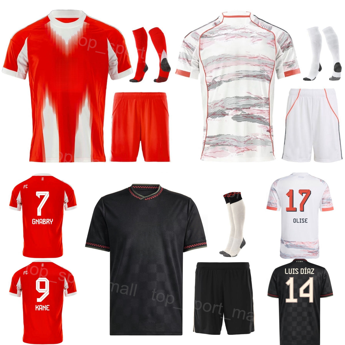 Club 25 26 FC 9 KANE Soccer Jersey Men Youth 17 OLISE 14 LUIS DIAZ 7 GNABRY 27 LAIMER 45 PAVLOVIC 6 KIMMICH 1 NEUER 3 MIN-JAE 44 STANISIC 23 BOEY Fo