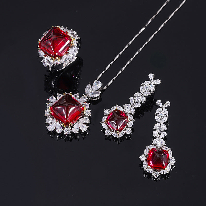 Sophisticated Ladies&#039; Costume Jewellery Collection Featuring Sparkling Simulated Rubies