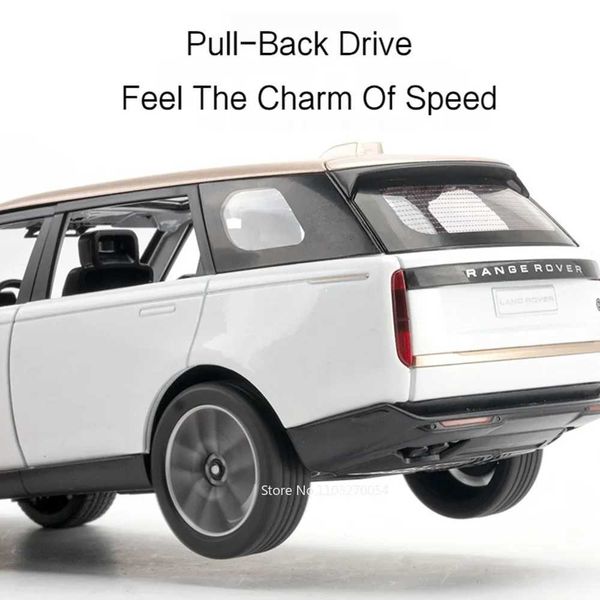 High Quality 1-24 Land Rover Range Rover SV 2022 Car Model Toy Die Casting Alloy SUV Door Opening Sound Light Rubber Tire Car Childrens Gift