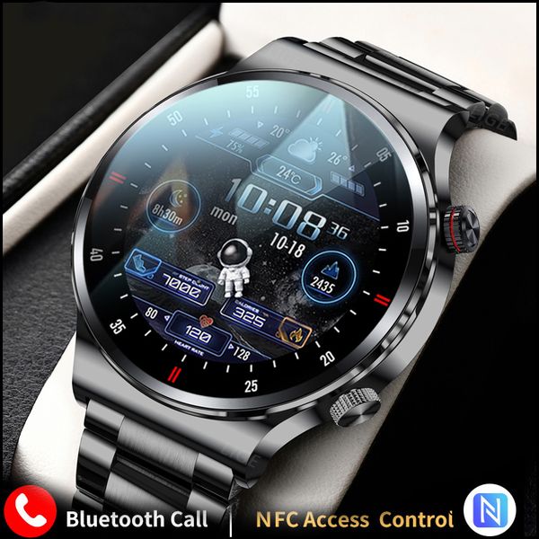 NFC Bluetooth Smart Watch Waterproof Men Smartwatch Sports Fitness Tracker Bracelet Calling Blood Pressure Heart Rate Monitor Watches For An