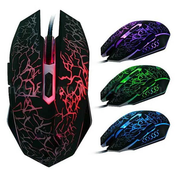 High Quality Color LED computer gaming mouse professional ultra precision suitable for Dota 2 LOL gaming mouse ergonomic 2400 DPI USB wired