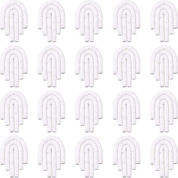 20Pcs Handmade Polymer Clay Pendants