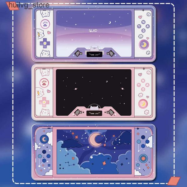 Pads Wrist Rests Kawaii Purple Gaming Console Extra Large Mouse Pad Cute Mat Water Proof Mousepad Nonslip Laptop Desk Accessories J241204