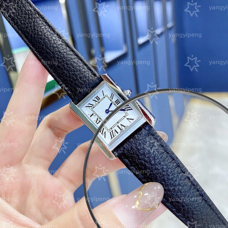 design light luxury watch quartz waterproof belt watch square ultra-thin men&#039;s watch women&#039;s watch super clone watches YYP001