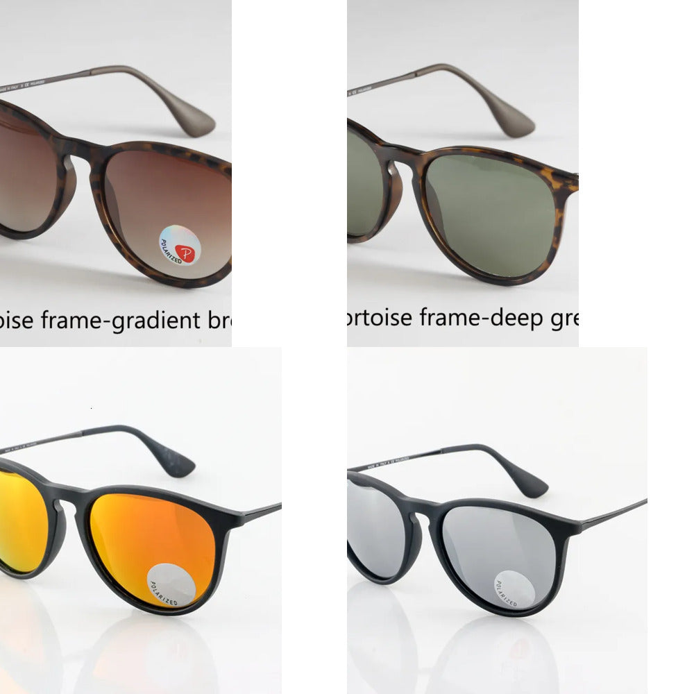 Classic ERIKA Eyewear Polarized Sunglasses Men Women Oculos De Sol Feminino Protection Mirrored Sun Glasses with leather box 2025 john dalia