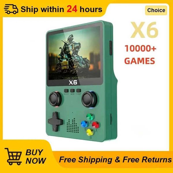 New X6 Console 3.5-inch IPS Screen Handheld Player Dual Joystick 11 Simulator GBA FC Retro Classic Childrens Video Game Console X241121