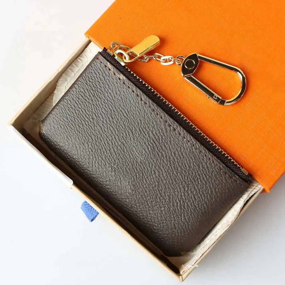 Women&#039;s & Men&#039;s Luxury Leather Accessories Set - AAA Designer Card Holder, Mini Zippy Wallet, Coin Purse & Key Chain - Stylish & Functiona