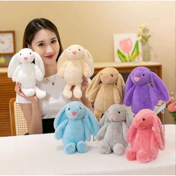 Long 30Cm Ear Rabbit Stuffed Soft Plush Toys Sleeping Cute Bunny Cartoon Animal Dolls Children Baby Birthday Gift 0107