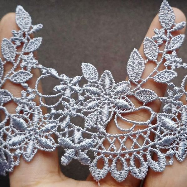 5Meters 5.5 Or 7cm Width Purple Grey Hollow Flower Venise Diy Venice Lace Clothing Accessories Of Various Garment,Bra.Skirt
