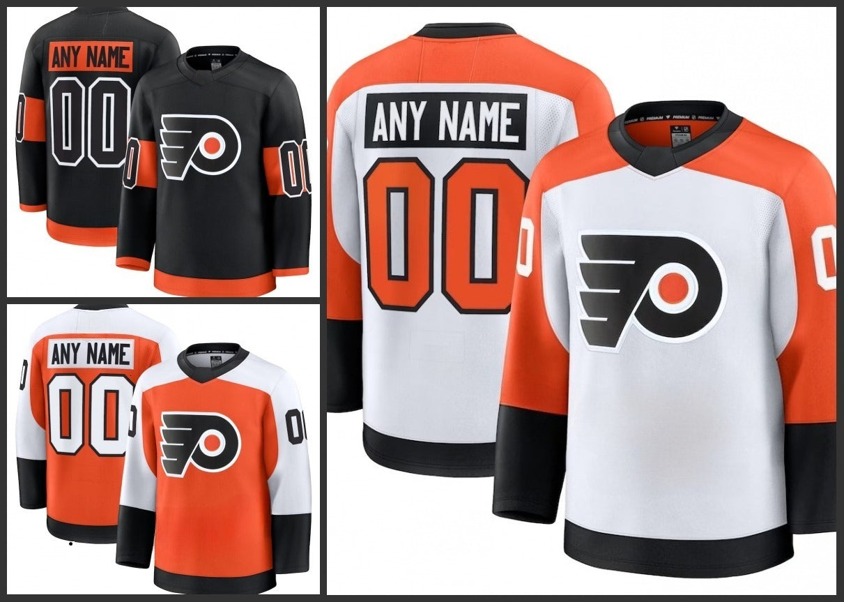 2025 Flyers Travis Konecny Matvei Michkov Morgan Frost Ivan Provorov Nicolas Deslauriers Nick Seeler Sean Couturier Custom hockey Jersey