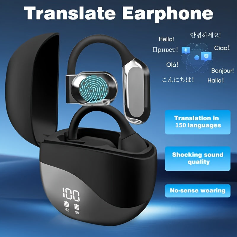 TEMU Smart Ai Translation Earbuds - Translate 144 Languages In Real-time, Bluetooth 5.5, Providing Precise Interpretation To Eliminate Language