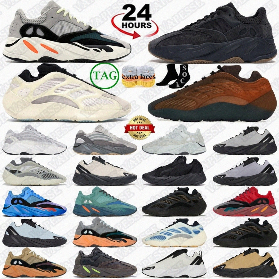 running 700 Boost Designer mens trainers shoes trainer sneakers Runner Honey Flux Salt Tephra Static Laceless Analog Black Inertia GeodSpK7#