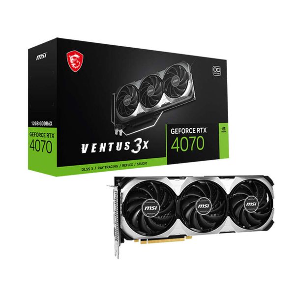 New MSI GeForce RTX 4070 VENTUS 3X E 12G OC 12GB 192Bit GDDR6X RTX4070 Graphic Card Gaming GPU placa de video