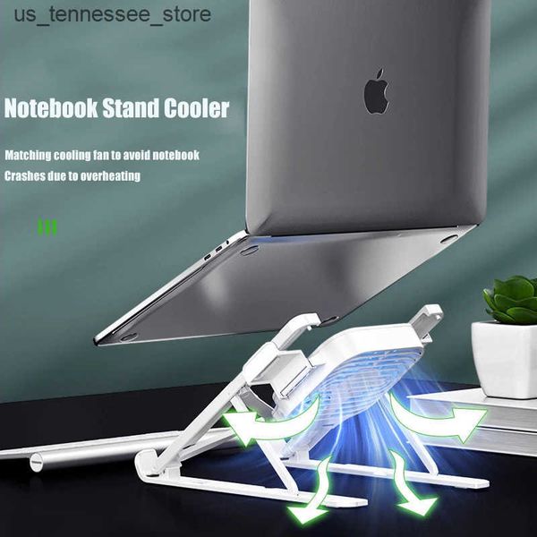 Laptop Cooling Pads Foldable Laptop tablet Stand With Cooling Fan Heat Dissipation For Desktop MacBook Air Pro Stand Notebook Holder HP Cool