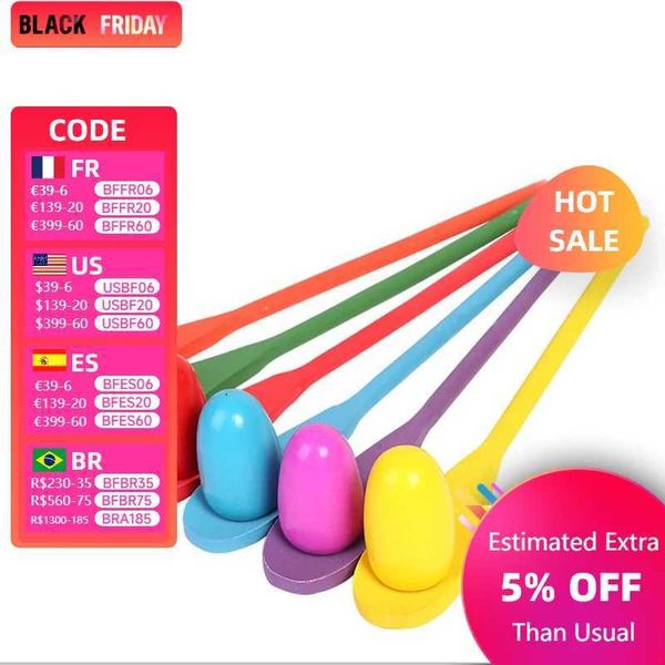 6PCS balance spoon parent-child sensory training game puzzle egg spoon toy outdoor early education sports balance game toyC250107